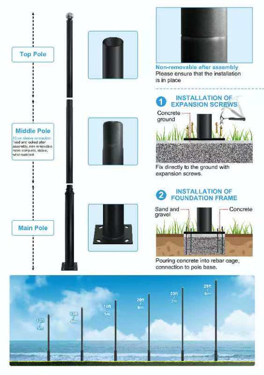 Mât pour Lampadaire 4m