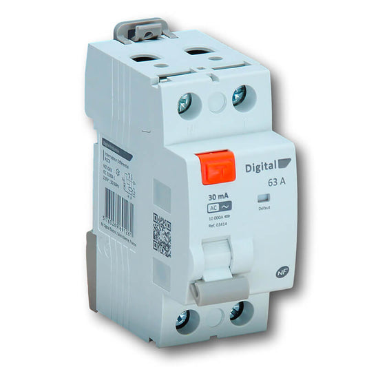 INTERRUPTEUR DIFFÉRENTIEL 2X40A TYPE AC  DIGITAL ELECTRIC