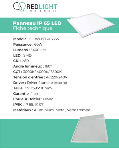 Panneau IP65 EL-WP6060-72W