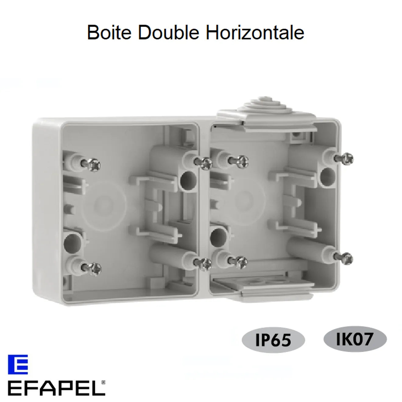 Boîte Double Horizontale Gris EFAPEL 48994 ACZ