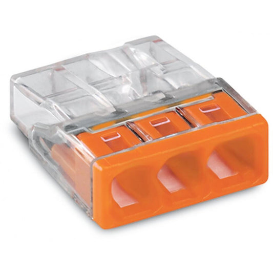 EU-413 Boîte de 200 connecteurs à 3 ports pour câbles rigides 0,5-2,5mm² 450V 4KV 24A HOORED (Copie)