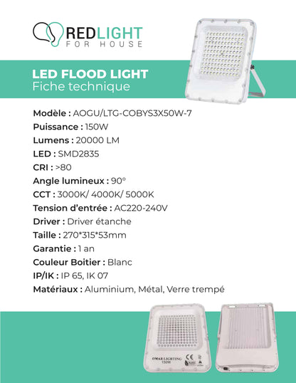 Floodlight AOGU/LTG-COBYS3X50W-7