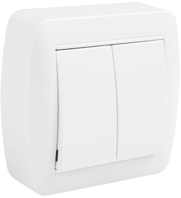 Interrupteur double va-et-vient en saillie 10AX 250V MUR12U SOLERA