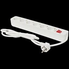 Multiprise 6 Sorties avec Interrupteur 16A - 250V - 3680W